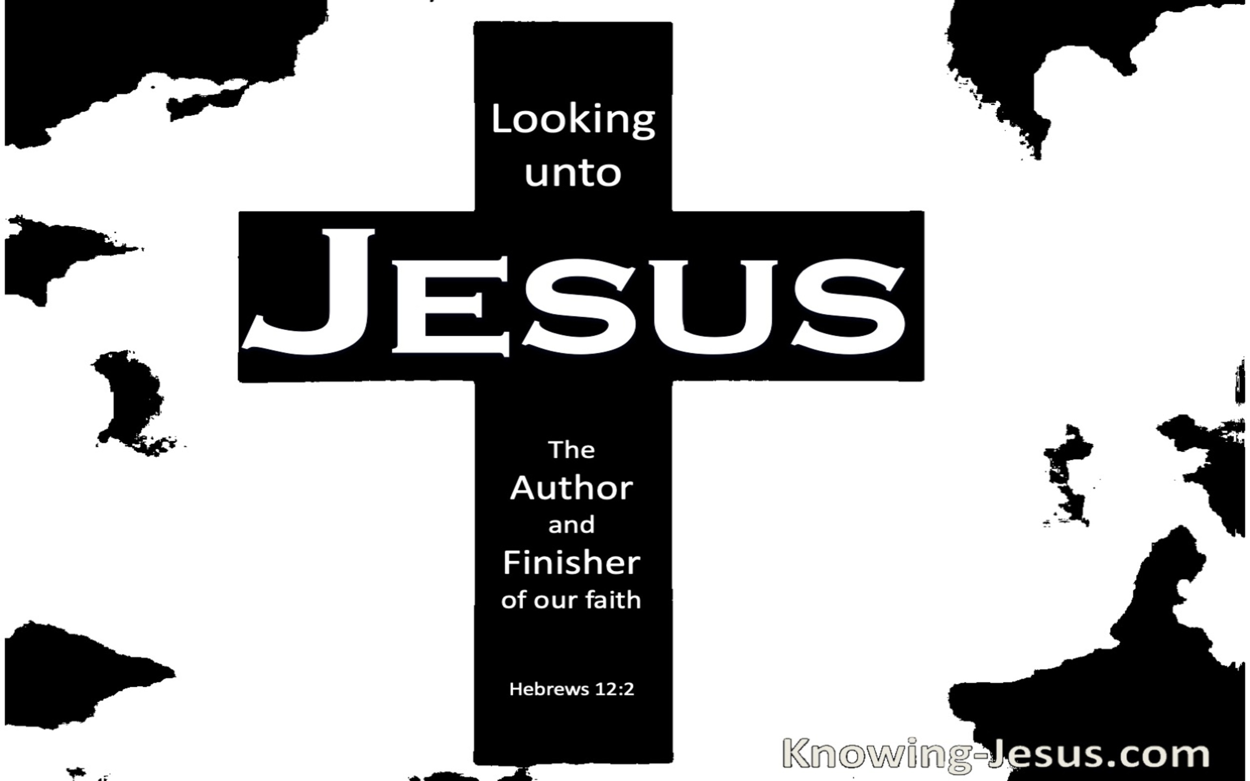 Hebrews 12:2 Looking Unto Jesus (black)